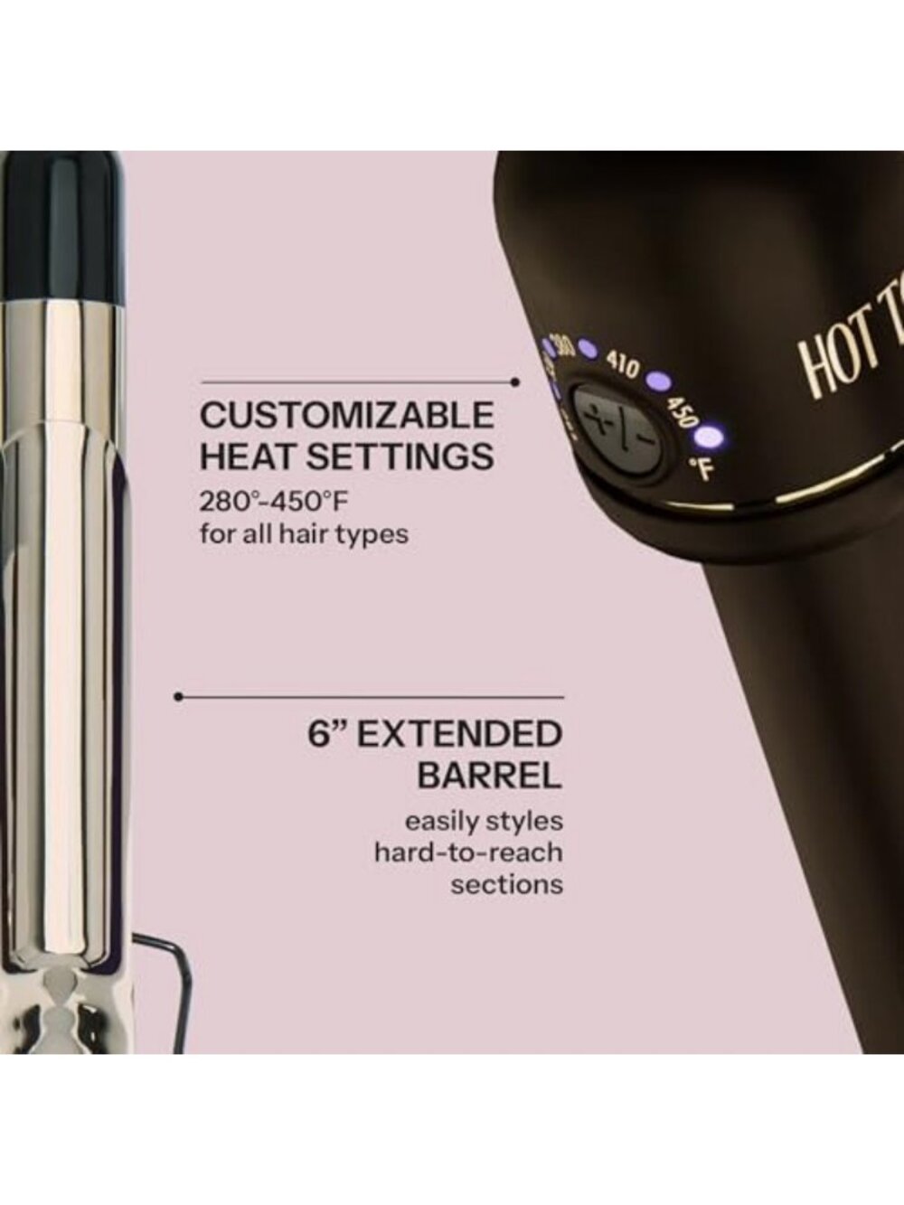 Professional 3/4" Curling Iron - Extended Barrel for Defined Curls & Waves - Picture 4 of 6